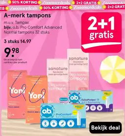 Etos A-merk tampons aanbieding