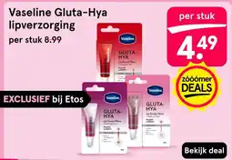 Etos Vaseline Gluta-Hya lipverzorging aanbieding