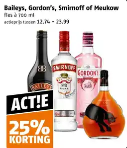 Poiesz Baileys, Gordon's, Smirnoff of Meukow aanbieding