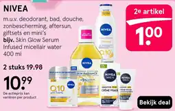 Etos NIVEA m.u.v. deodorant, bad, douche, zonbescherming, aftersun, giftsets en mini's aanbieding