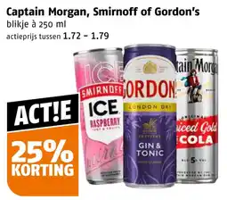Poiesz Captain Morgan, Smirnoff of Gordon's aanbieding