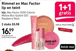 Etos Rimmel en Max Factor lip en teint aanbieding