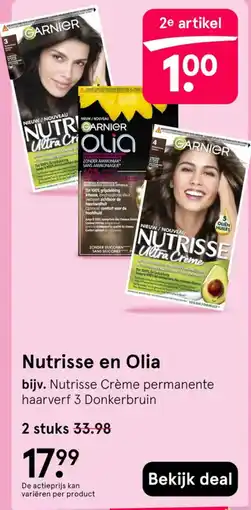 Etos Garnier Nutrisse en Olia aanbieding