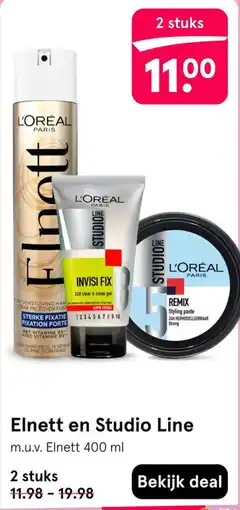 Etos Elnett en Studio Line aanbieding