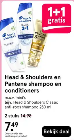 Etos Head & Shoulders en Pantene shampoo en conditioners aanbieding
