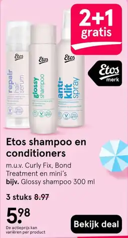 Etos Etos shampoo en conditioners aanbieding