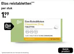 Etos Etos Reistabletten aanbieding