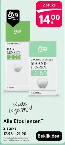 Etos Etos lenzen aanbieding