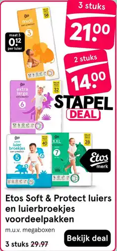 Etos Etos Soft & Protect luiers en luierbroekjes aanbieding