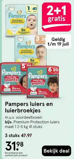 Etos Pampers luiers en luierbroekjes aanbieding