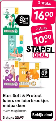 Etos Etos luiers en luierbroekjes midpakken aanbieding