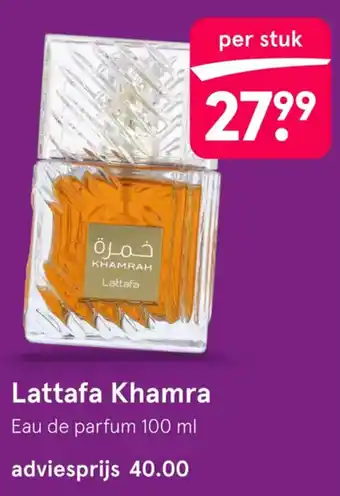 Etos Lattafa Khamra aanbieding
