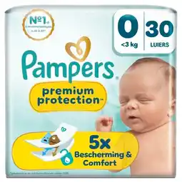 Trekpleister Pampers Premium Protection Maat 0 Luiers aanbieding