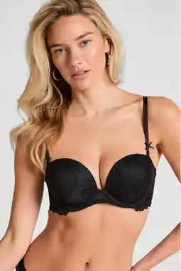 Wehkamp Hunkemöller voorgevormde strapless beugelbh Posie zwart aanbieding
