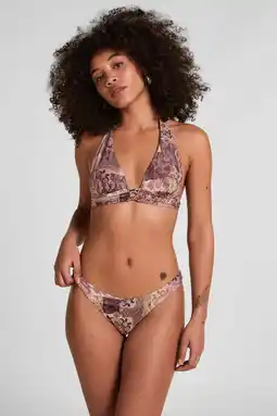 Wehkamp Hunkemöller ibiza high leg bikinibroekje met print paars aanbieding