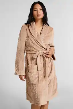 Wehkamp Hunkemöller fleece badjas beige aanbieding