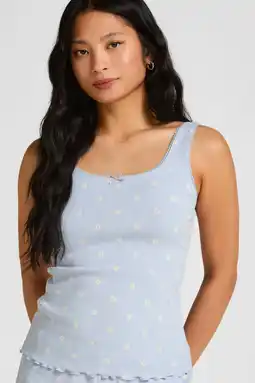 Wehkamp Hunkemöller pyjamatop Pointelle blauw aanbieding