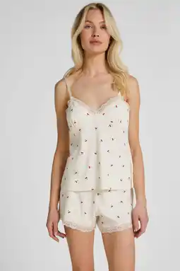 Wehkamp Hunkemöller shortama ecru aanbieding