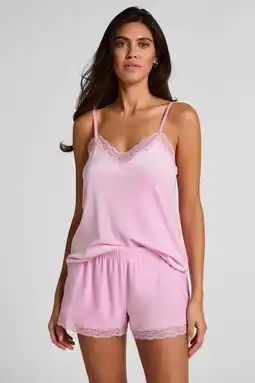 Wehkamp Hunkemöller fluwelen pyjamashort roze aanbieding