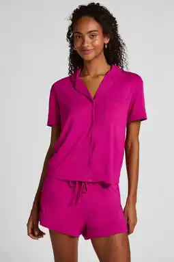 Wehkamp Hunkemöller pyjamashort fuchsia aanbieding