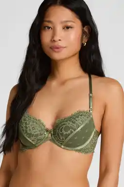 Wehkamp Hunkemöller voorgevormde beugelbh Valora groen aanbieding