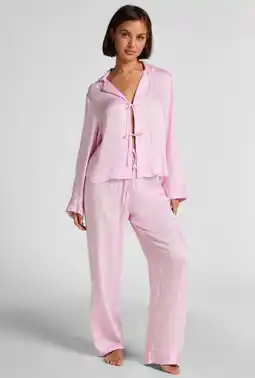 Wehkamp Hunkemöller pyjamabroek Monchou roze aanbieding