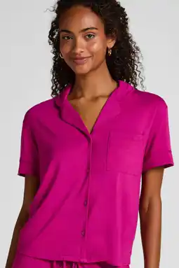 Wehkamp Hunkemöller pyjamatop fuchsia aanbieding