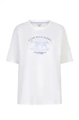 Wehkamp Esqualo T-shirt ecru aanbieding