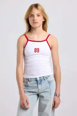 Wehkamp America Today tanktop met print - wit aanbieding