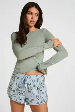 Wehkamp Hunkemöller pyjamashort blauw aanbieding