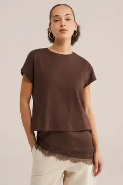 Wehkamp WE Fashion T-shirt bruin aanbieding