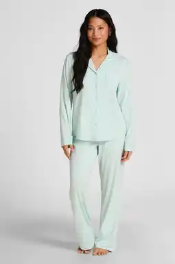 Wehkamp Hunkemöller pyjamabroek lichtblauw aanbieding