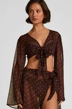 Wehkamp Hunkemöller strand crop-top Algarve bruin aanbieding
