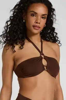 Wehkamp Hunkemöller voorgevormde bandeau bikinitop Madrid bruin aanbieding