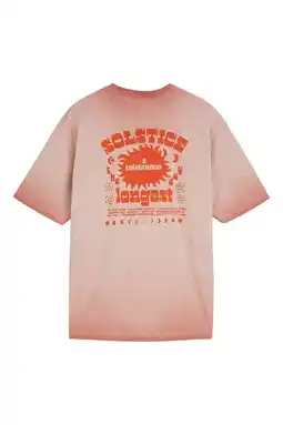 Wehkamp Scotch & Soda regular T-shirt met backprint roze aanbieding