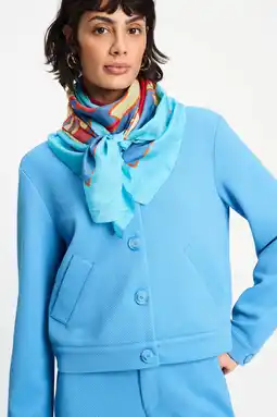 Wehkamp POM Amsterdam sjaal Urban Flora blauw aanbieding