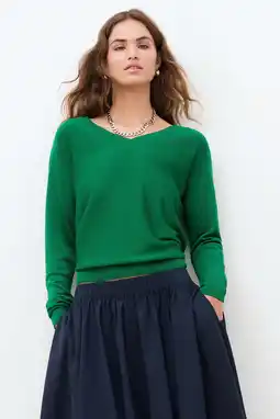 Wehkamp Caroll v-hals trui groen aanbieding