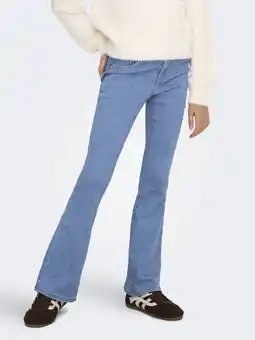 Wehkamp KIDS ONLY GIRL flared jeans light blue denim aanbieding