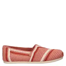 Wehkamp Toms alpargata espadrilles met gehaakt oudroze aanbieding
