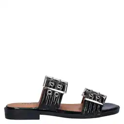 Wehkamp Nelson lakleren slippers zwart aanbieding