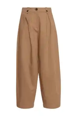 Wehkamp MSCH Copenhagen wide leg regularwaist broek camel aanbieding