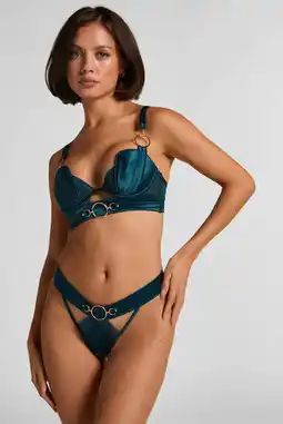 Wehkamp Private high leg string Marjolein petrol aanbieding