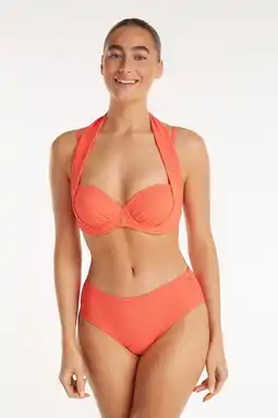 Wehkamp ten Cate Beach TC WOW high waist bikinibroekje met textuur oranje aanbieding