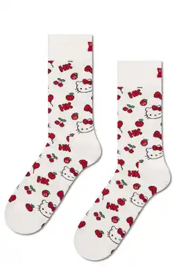 Wehkamp Happy Socks sokken Hello Kitty Cherry wit aanbieding