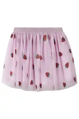Wehkamp NAME IT MINI korte tule rok met aardbeien roze aanbieding