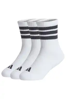 Wehkamp adidas Performance sportsokken 3-Stripes Crew wit/zwart aanbieding