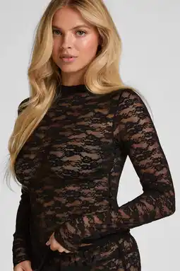 Wehkamp Hunkemöller kanten top zwart aanbieding