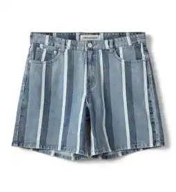 Wehkamp Sofie Schnoor regularwaist gestreepte short light blue denim aanbieding