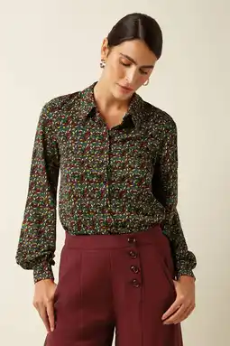 Wehkamp King Louie jersey blouse donkerrood aanbieding