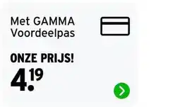 GAMMA gamma voordeelpas aanbieding